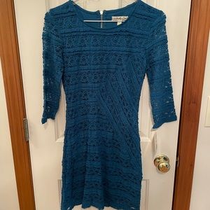 3/4 Length Sleeve Teal Dress